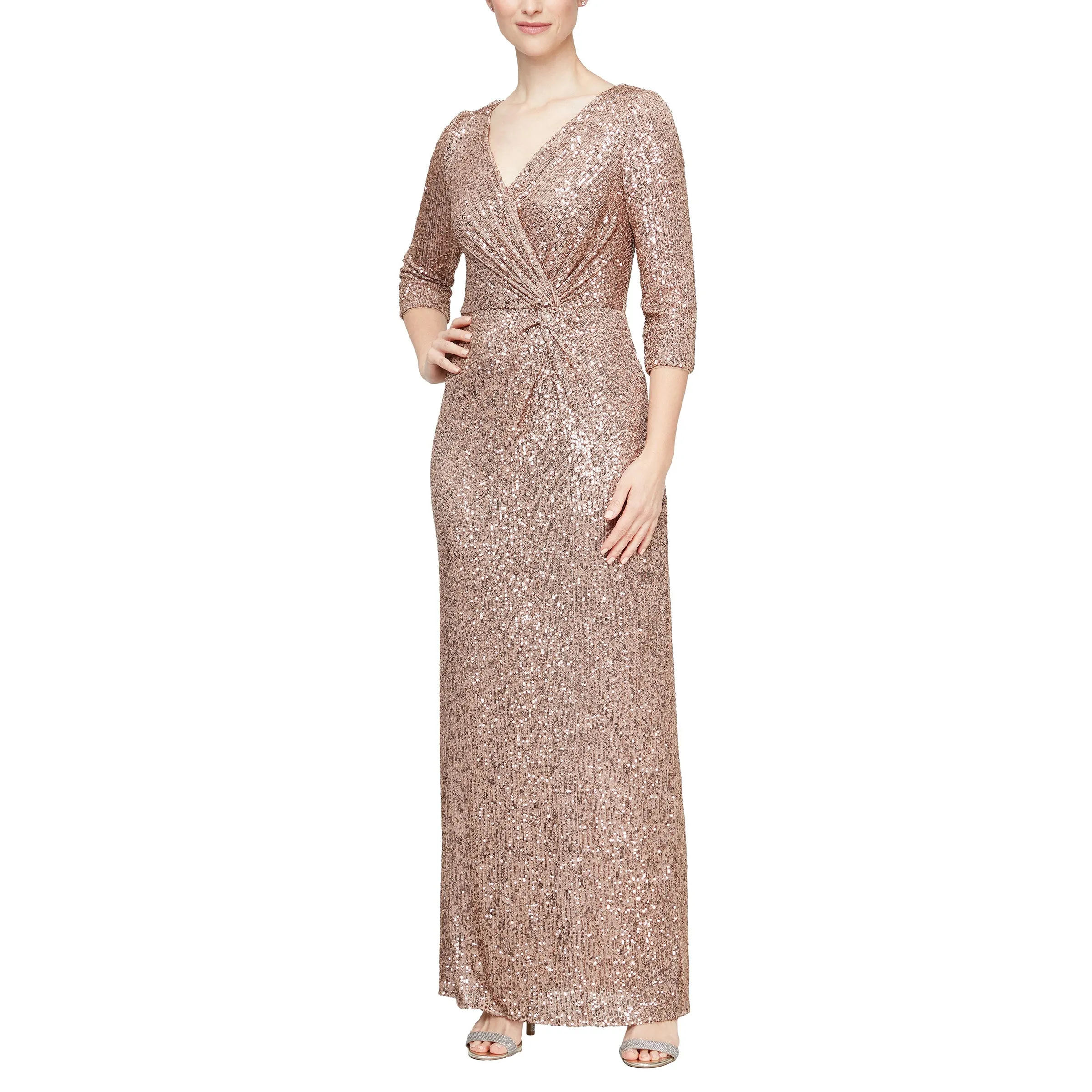 Alex Evenings 8196646 Sequin Long Formal Dress