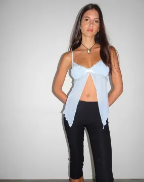 Arsyla Mesh Butterfly Top in Pastel Blue