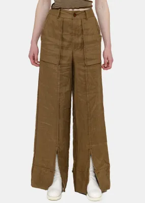 Beige Linen Pants