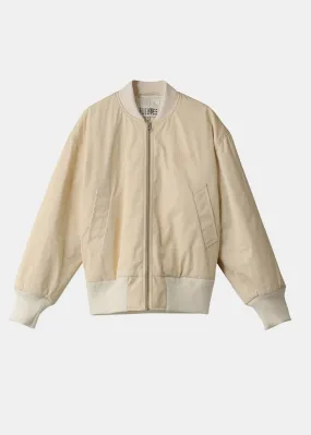 Beige Numeric Logo Sports Jacket