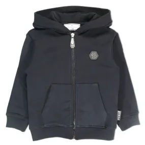 Black Logo Zip Up Hoodie