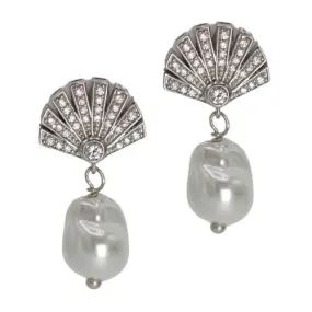 BS Crystal Fan Drop Earring