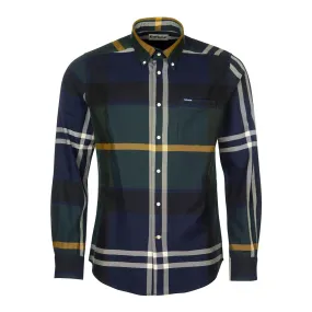 Camicia Uomo Barbour Dunoon Tailored Shirt Verde Multicolor