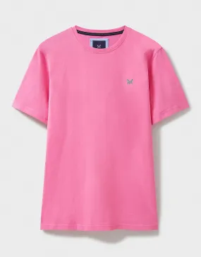 Crew Clothing Classic Crew Neck T-Shirt, 100% Cotton - Azalea Pink