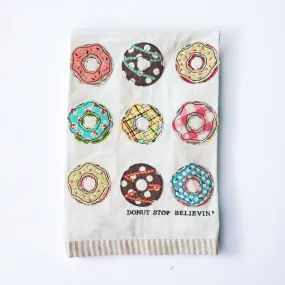 Donut Stop Believin' Patchwork Kitchen Towel