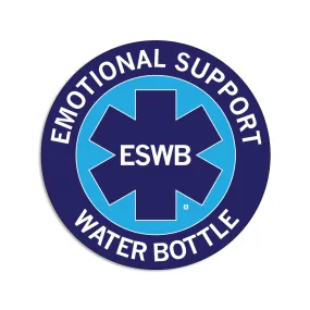 Emotional Support Water Bottle Circle Sticker