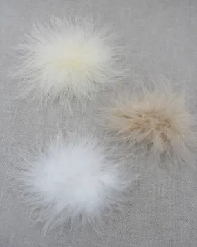 Faux Fur Hair Clip or Shoe Clips