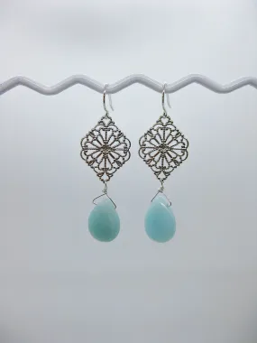 Fern: Amazonite Earrings - e482