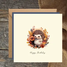 Happy Birthday Hedgehog Card