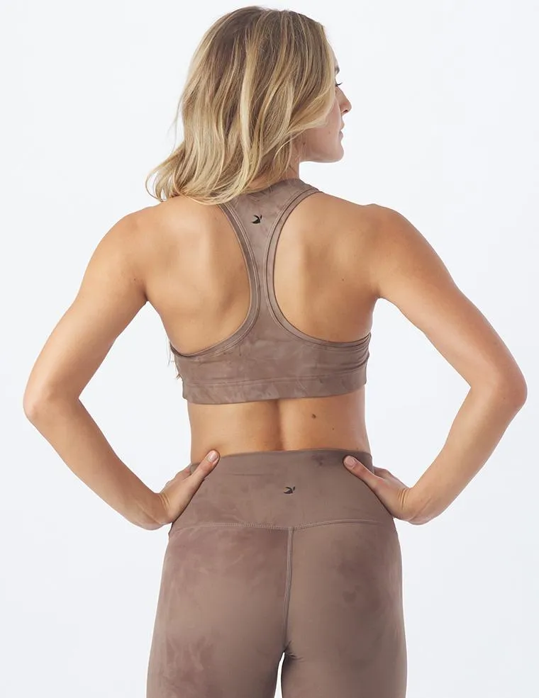 Notch Bra: Mocha Tie-Dye