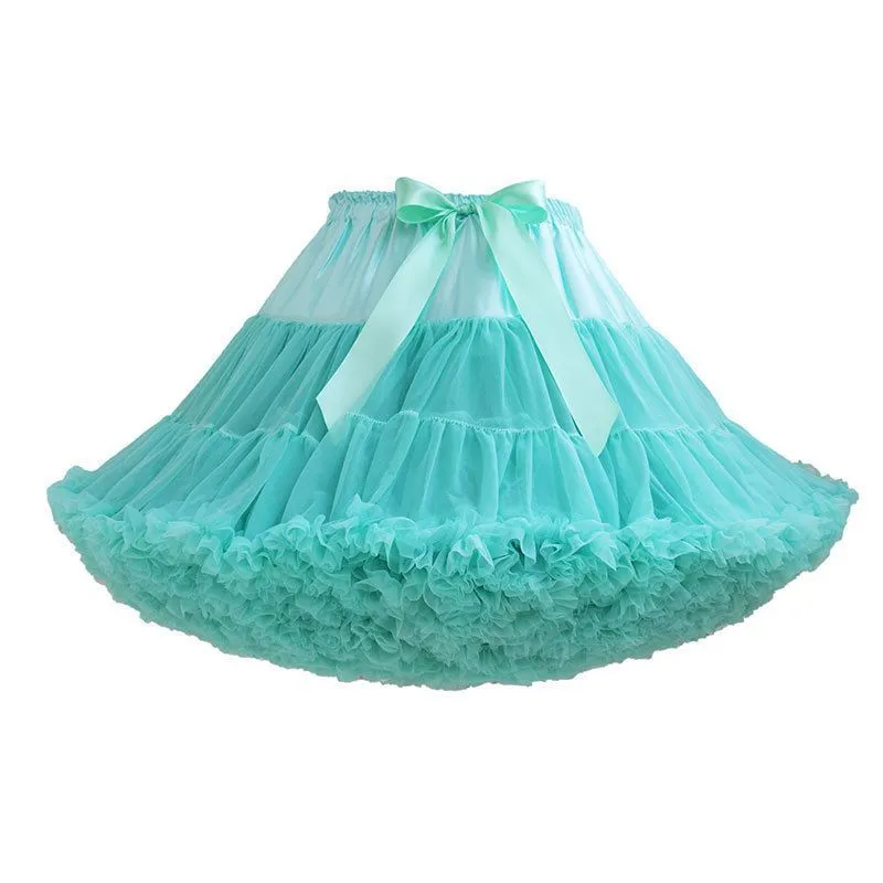 Pastel Pink Ballerina Tulle Tutu Skirt Puffy Ruffle Layered Lolita Petticoat Underskirt