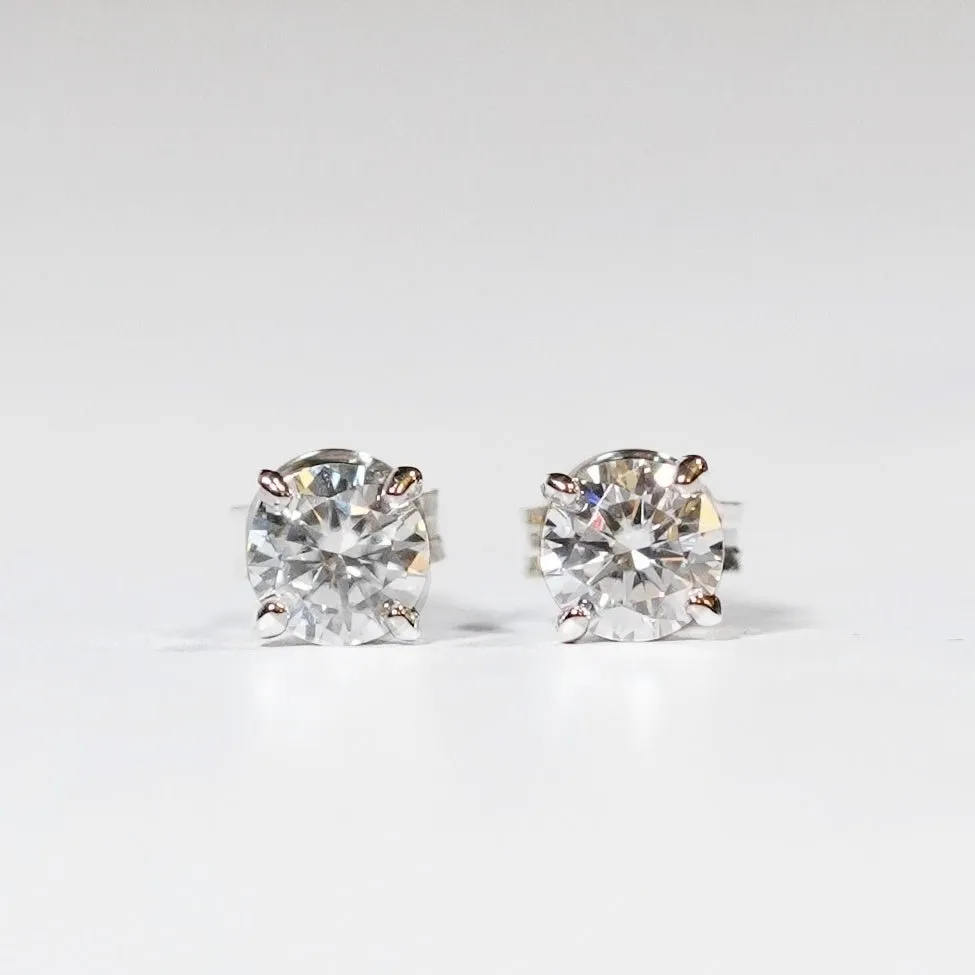 VVS Moissanite Solitaire Earrings