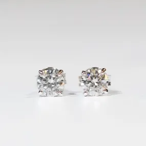 VVS Moissanite Solitaire Earrings